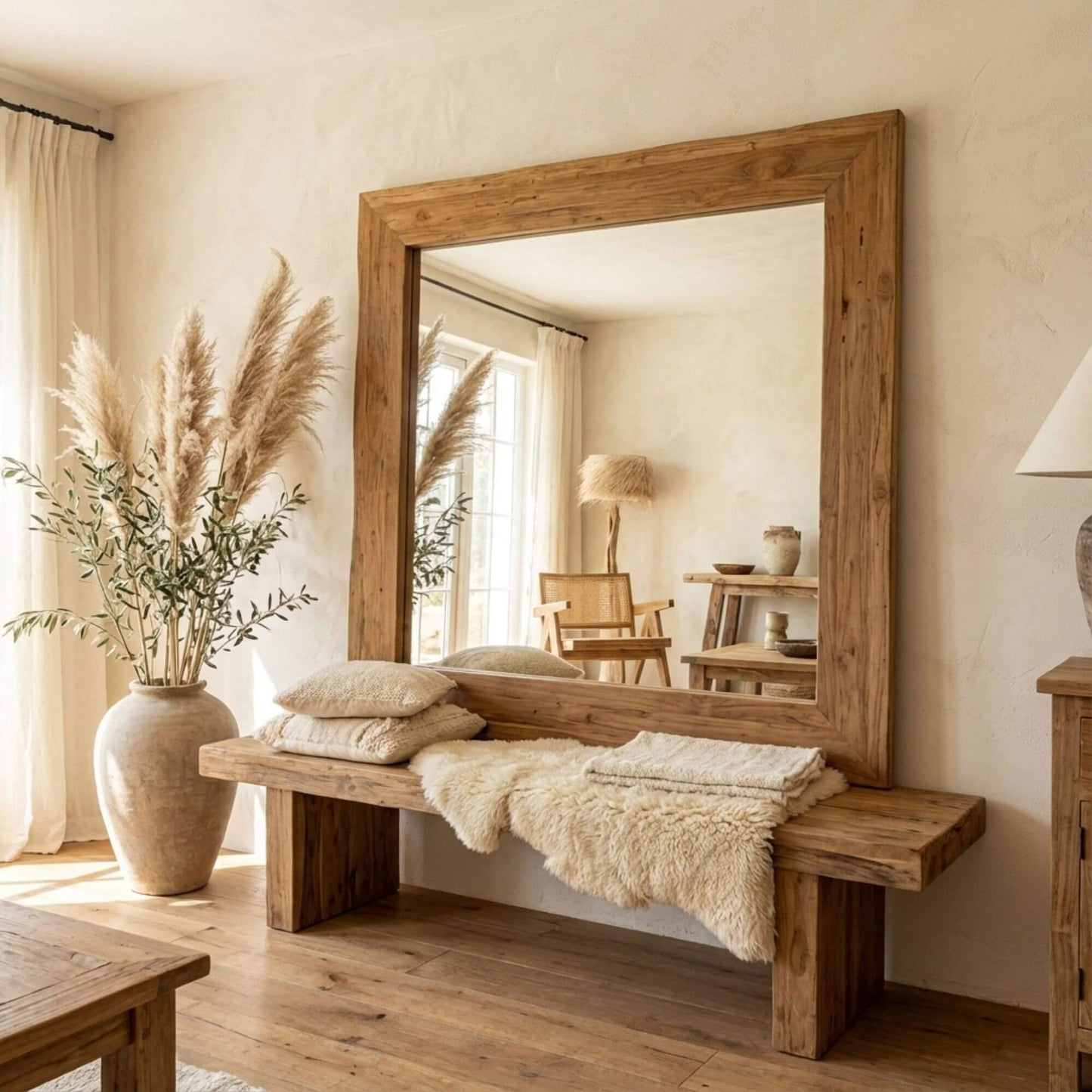ERISED TEAK WOOD MIRROR