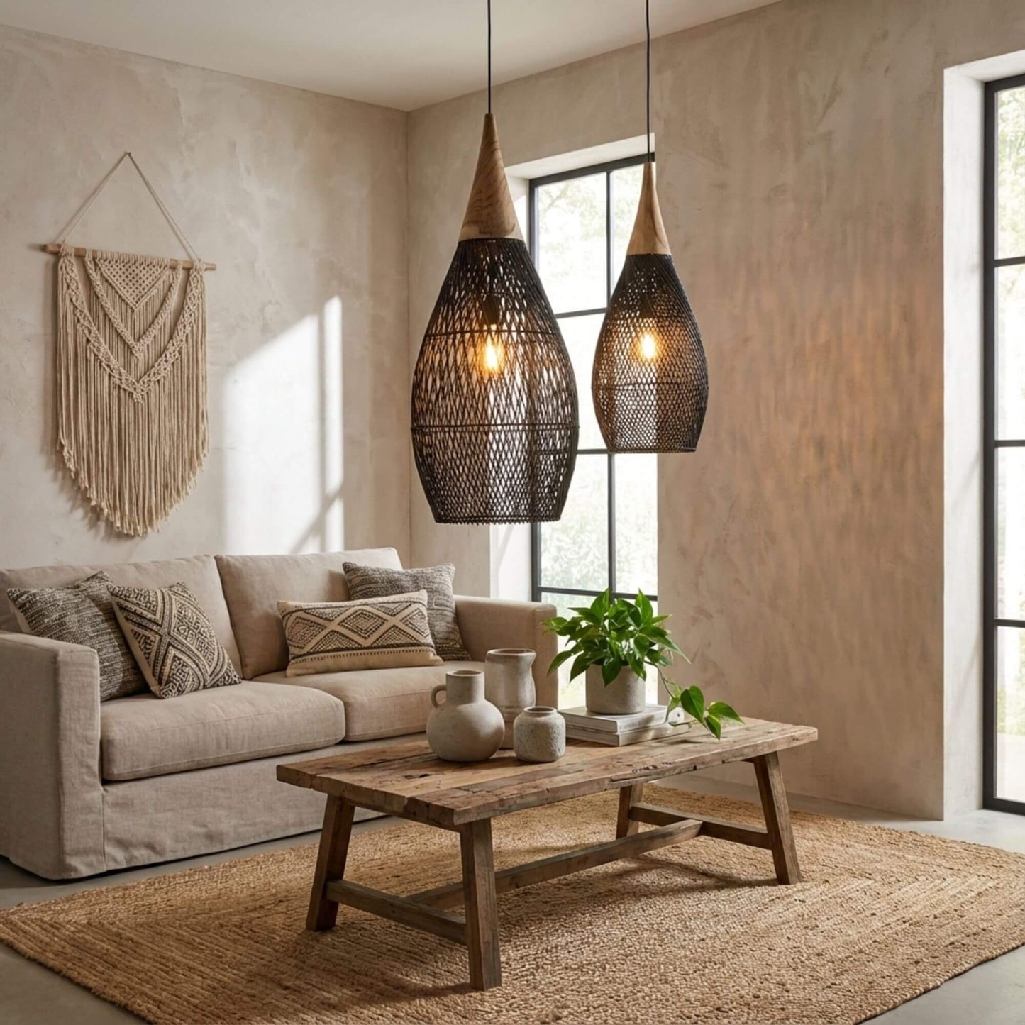SUMATRA CEILING LAMP SHADE | BLACK