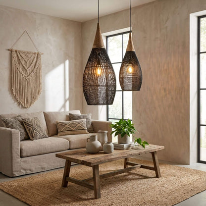 SUMATRA CEILING LAMP SHADE | BLACK